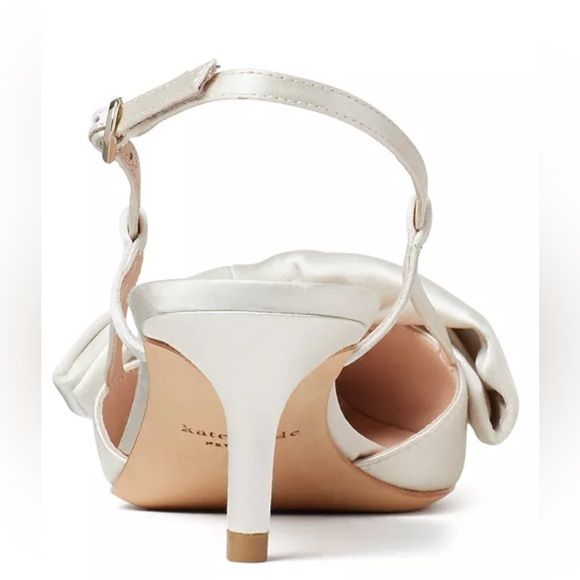 Kate Spade White Satin Heels - Picture 3 of 16